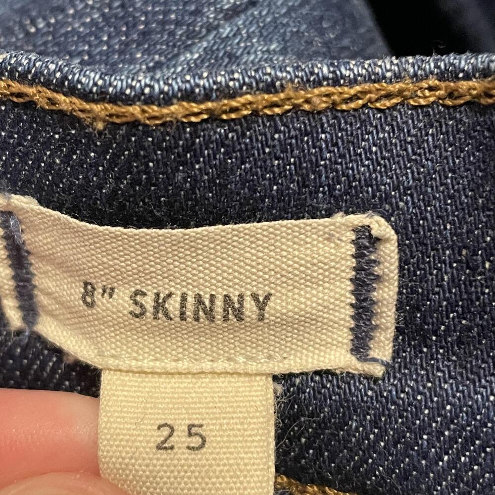 Madewell Jeans Womens 25 Blue 8 Inch Skinny Stretch Denim Mid Rise Ankle - Picture 5 of 13